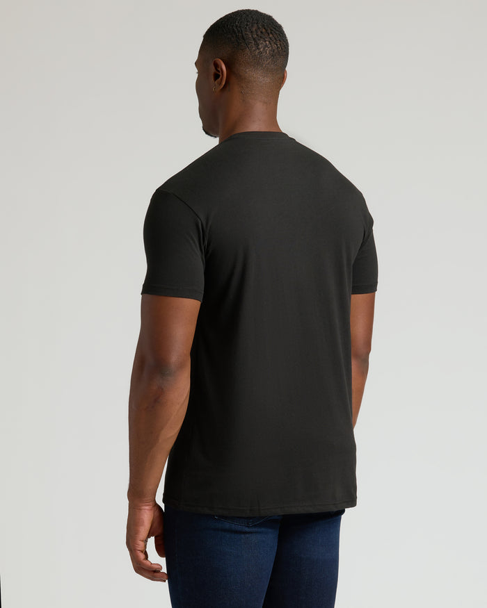 True Classic Men's Tall Straight Hem Crew Neck T-Shirt, rear view.