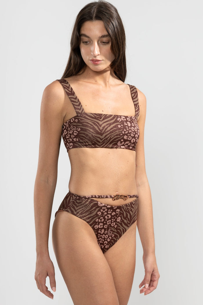 Bottom Bikini Ele Feline Chocolate - Polonio Uruguay