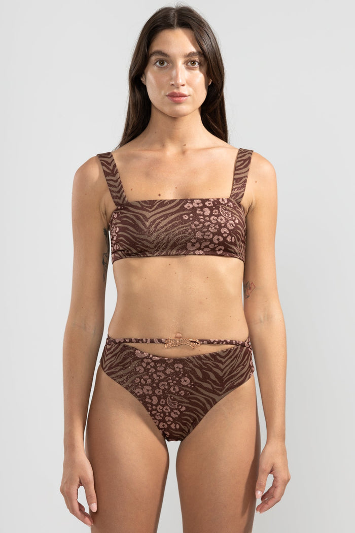 Bottom Bikini Ele Feline Chocolate - Polonio Uruguay