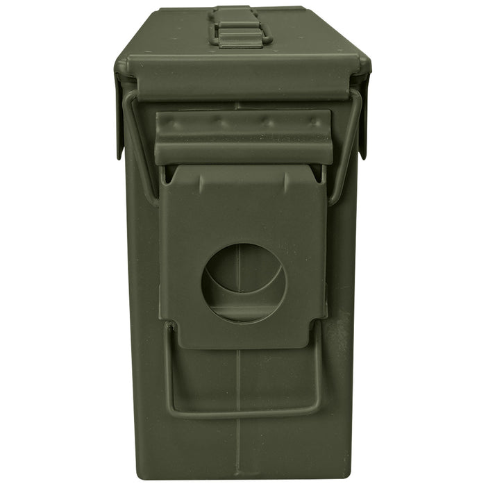 folding clasp closure of british army olive green 30cal ammo box