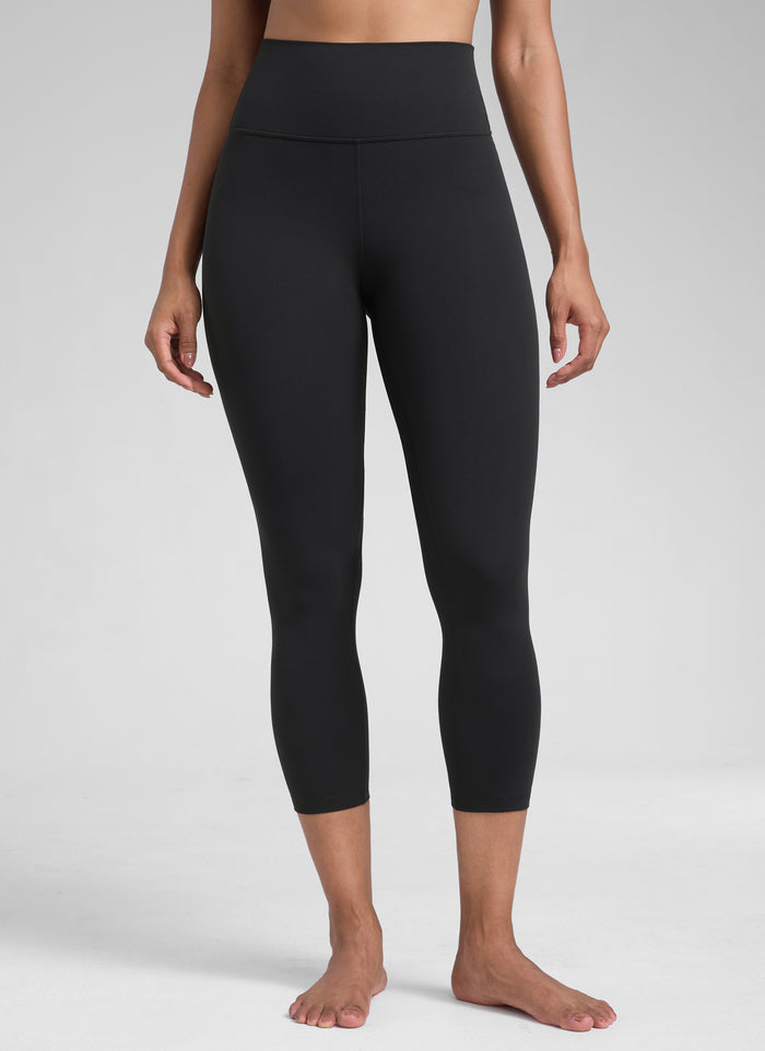 CRZ YOGA Women's High Waisted Capris Workout Leggings 23" Black