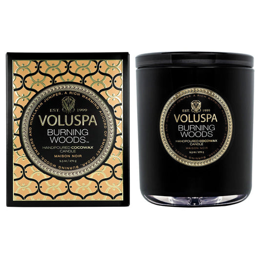 CANDLE BURNING WOODS 9.5OZ CLASSIC JAR