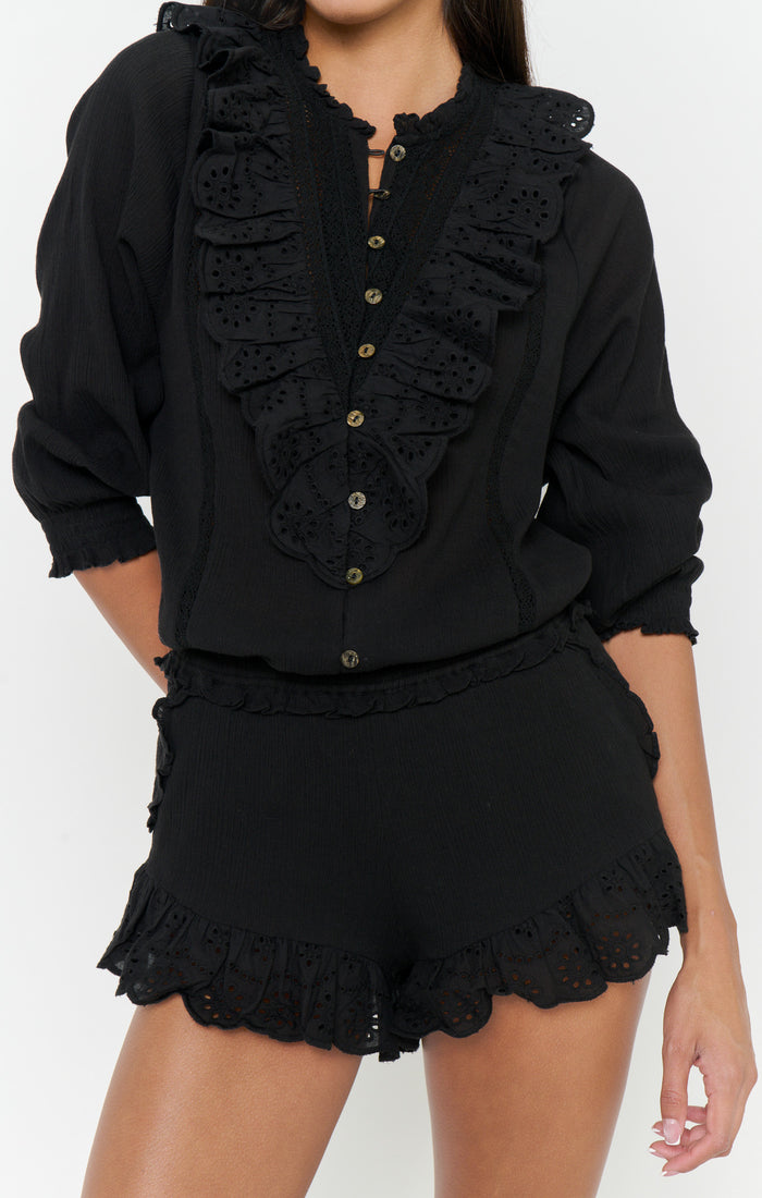 Cannes Shorts ~ Black Eyelet