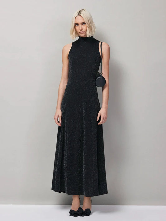Carrie Black Sparkle Ponte Dress