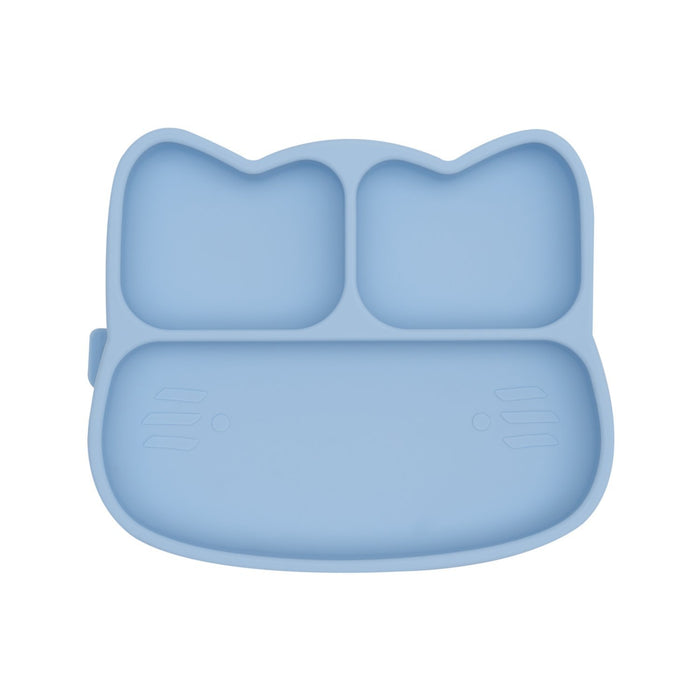 Cat Stickie Plate Powder Blue