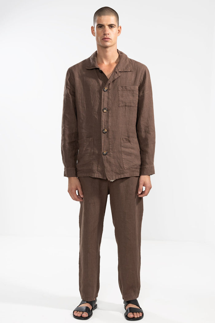 Chaqueta De Lino Premium Moccha - Polonio Uruguay