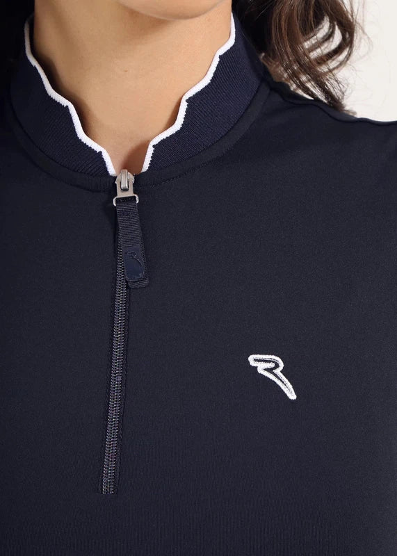Chervo Asteroide S/L Mock Neck Top - Navy