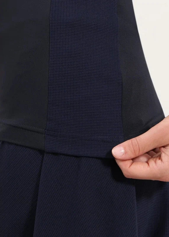 Chervo Asteroide S/L Mock Neck Top - Navy