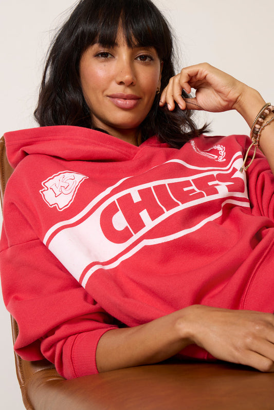 Chiefs Oversized Crop Hoodie