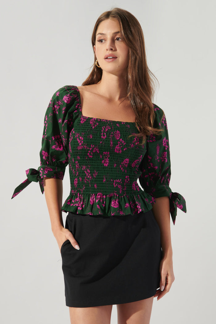 Close to You Smocked Peplum Top
