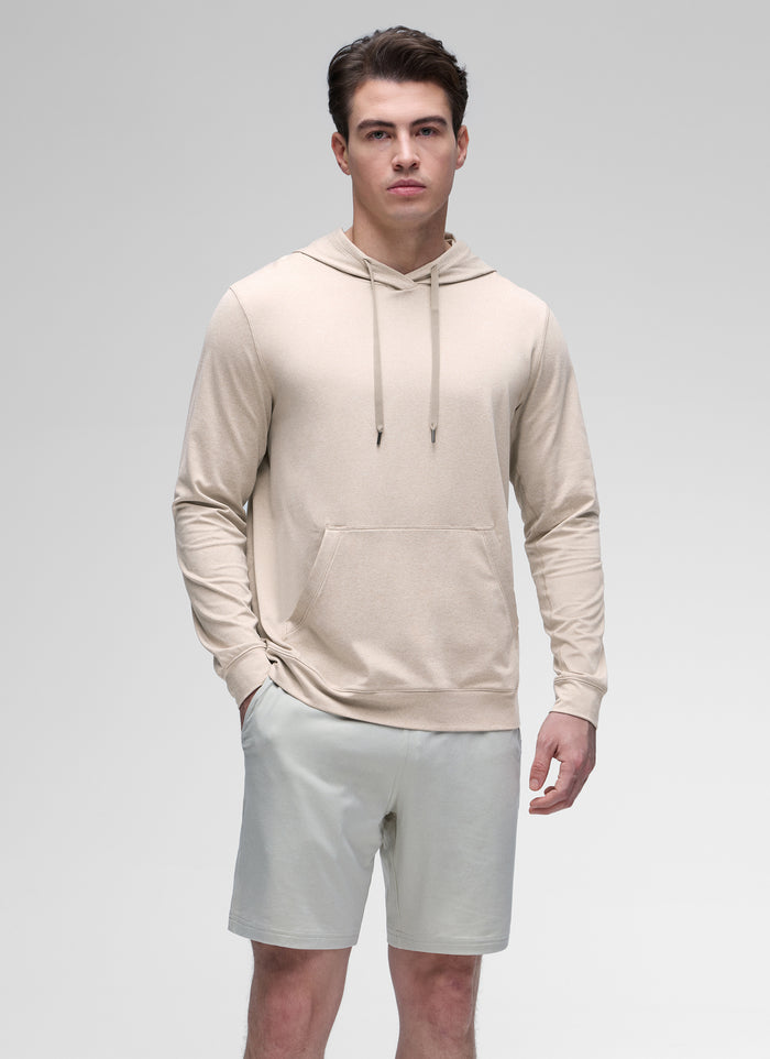 CRZ YOGA Women Casual Lightweight Pullover Hoodie Long Sleeve Mojave Tan