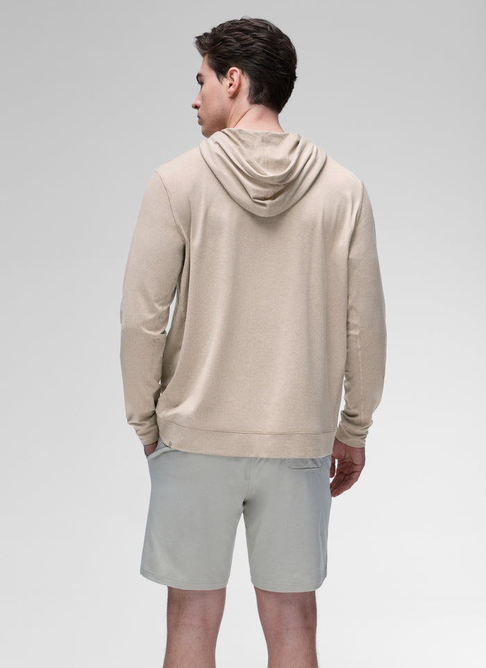 CRZ YOGA Women Casual Lightweight Pullover Hoodie Long Sleeve Mojave Tan