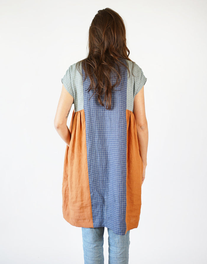 Collage Gather Dress PDF Immediate Download Sewing Pattern, Matchy Matchy Sewing Club