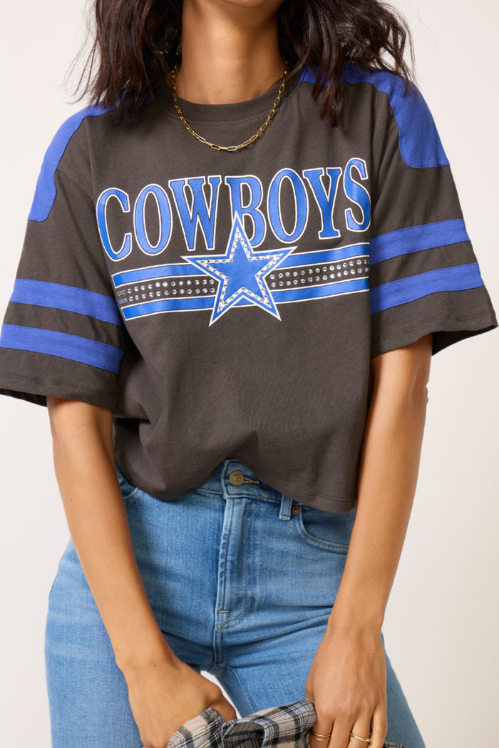 Cowboys Bling Crop Tee