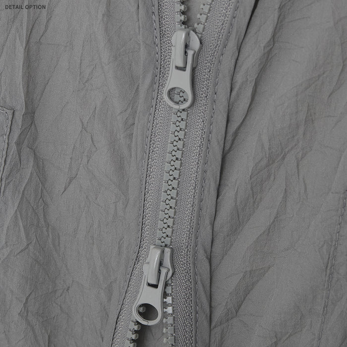 Crease High-Neck Cropped Windbreaker