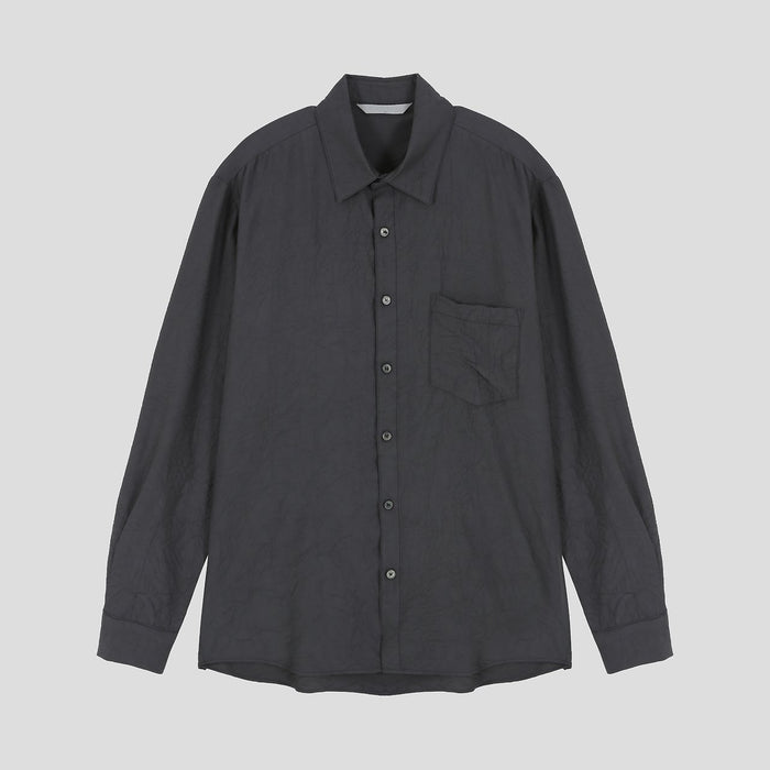 Crinkle Cozy Semi-Wide Shirt