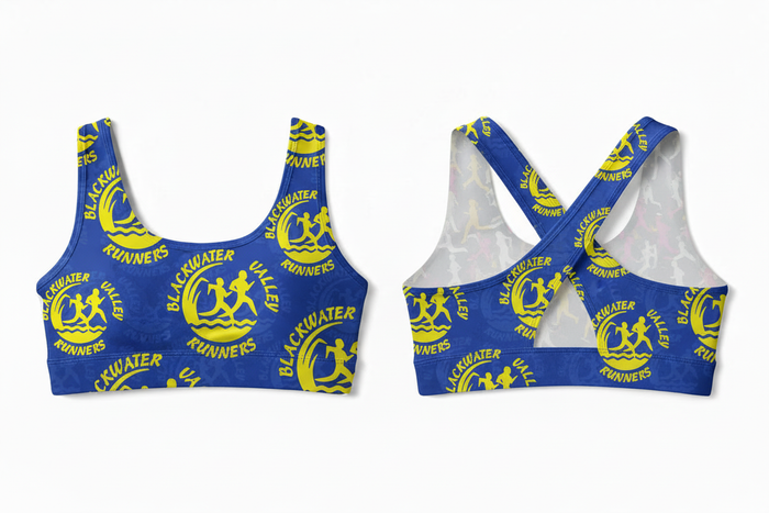 Crop top with Blackwater Valley Runners pattern