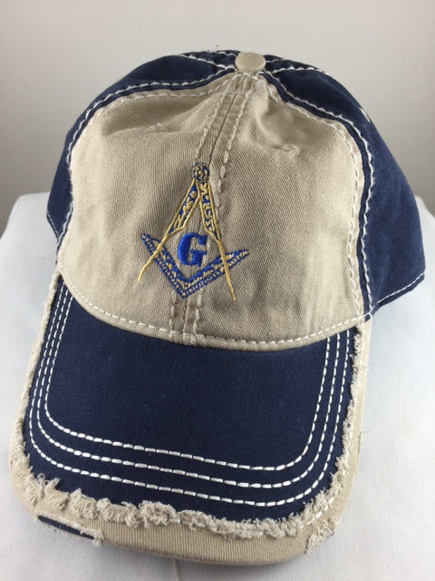 D9116 Masonic Vintage Appearance Cap Hat with Square & Compass Logo