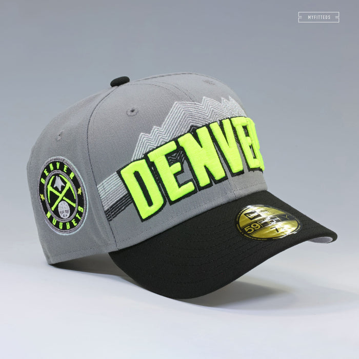 DENVER NUGGETS CITY SERIES AIR MAX 95 NEON YELLOW INSPIRED NEW ERA FITTED CAP