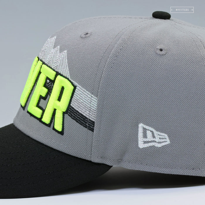 DENVER NUGGETS CITY SERIES AIR MAX 95 NEON YELLOW INSPIRED NEW ERA FITTED CAP