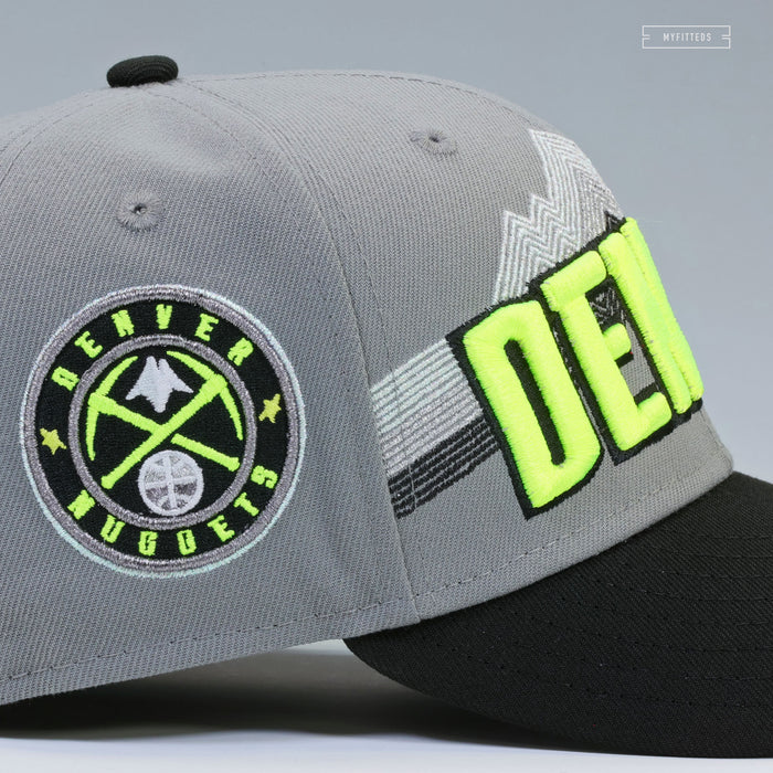 DENVER NUGGETS CITY SERIES AIR MAX 95 NEON YELLOW INSPIRED NEW ERA FITTED CAP
