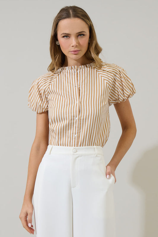 Dream State Avy Button Down Top