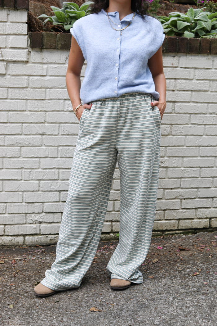 Easy Motion Super Soft Stripe Pants - The Pink Tulip Clothing