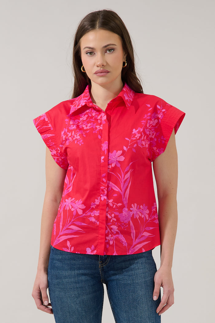 Ellis Button Down Top Primrose