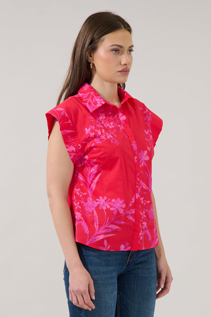 Ellis Button Down Top Primrose