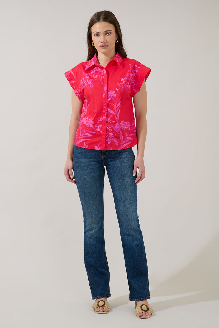 Ellis Button Down Top Primrose
