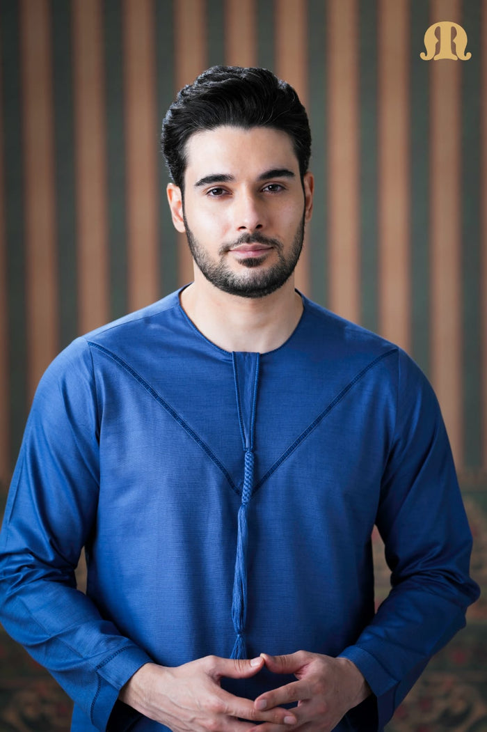 Emrati Kurta Set Blue for Men