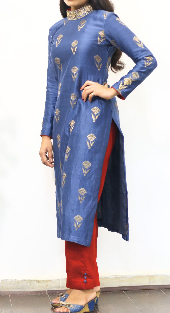 Ethnic Suit Set With Embroidery