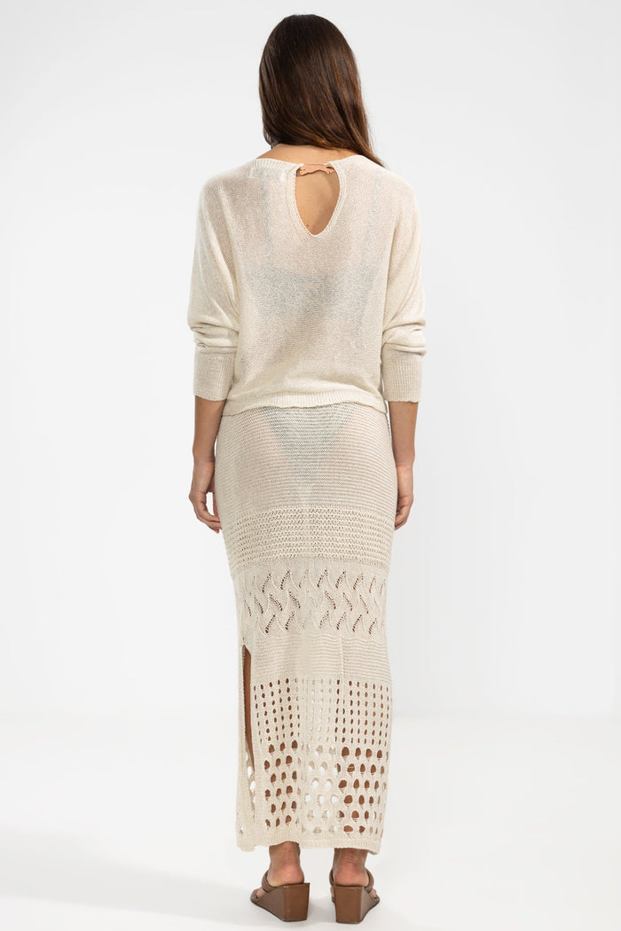 Lu Skirt Cream - Polonio Uruguay