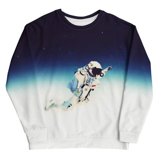 A dramatic, photorealistic vertical gradient mimics atmospheric layers, shifting from a deep midnight void with faint stars into luminous stratospheric teal and blinding white. Contact us with accessibility feedback, we'd love to help!