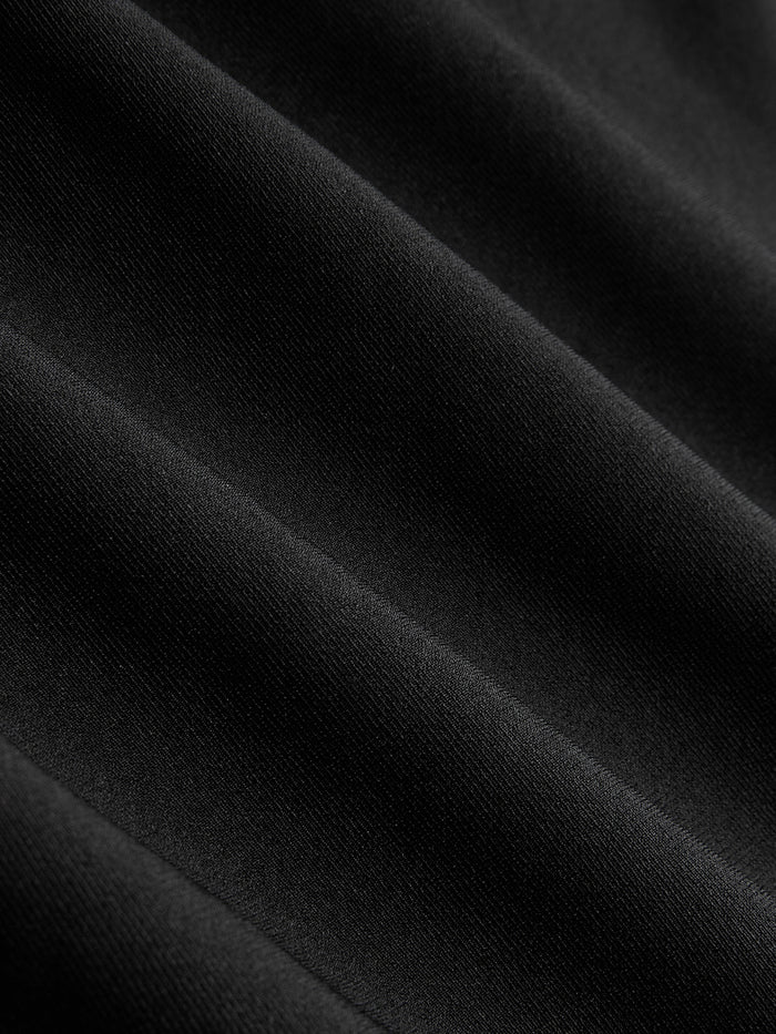 Faux Leather-Trim Wide-Leg Pants