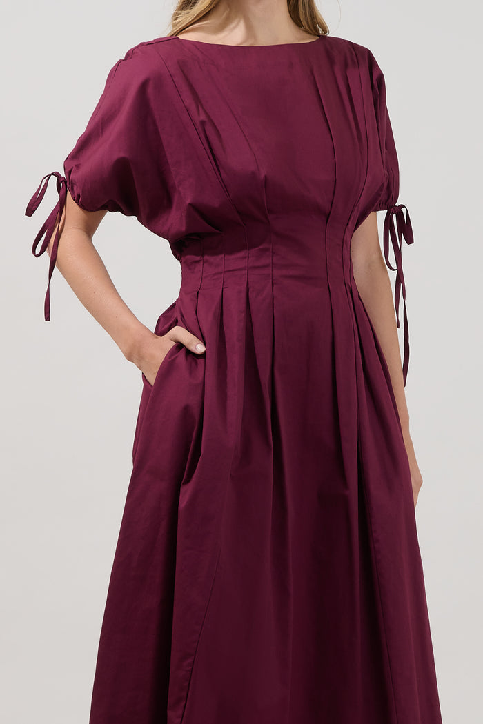 Fessia Pleated Midi Dress