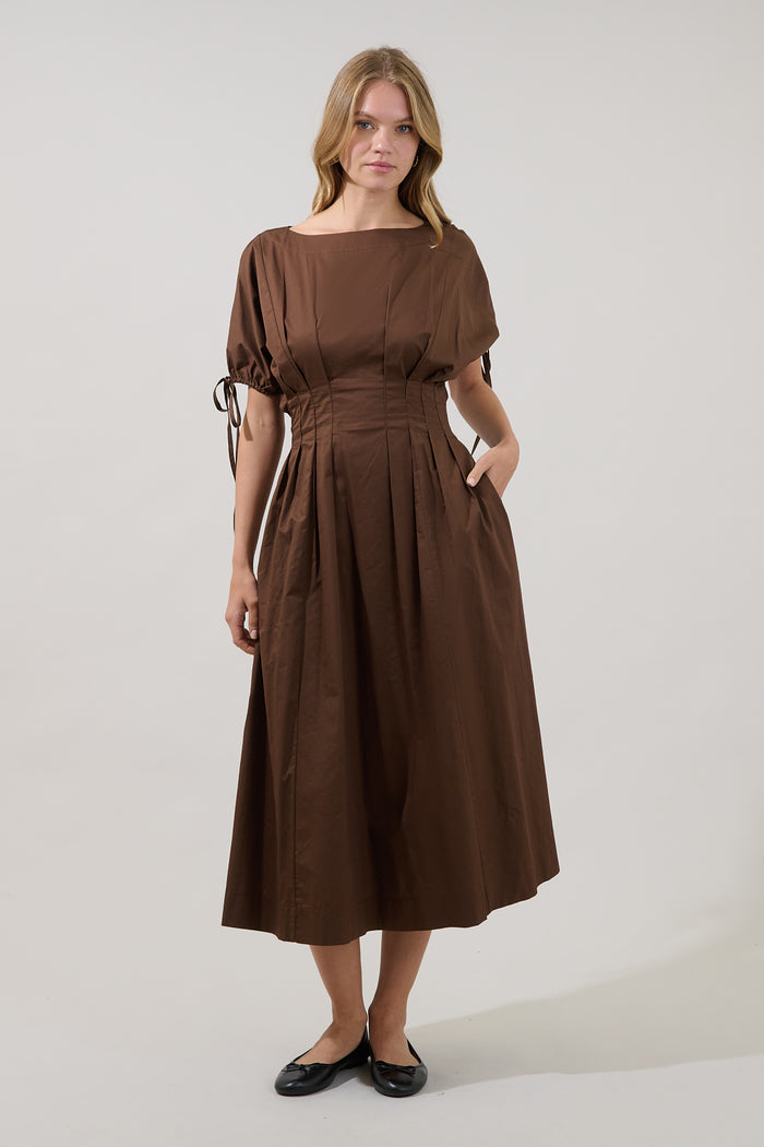 Fessia Pleated Midi Dress