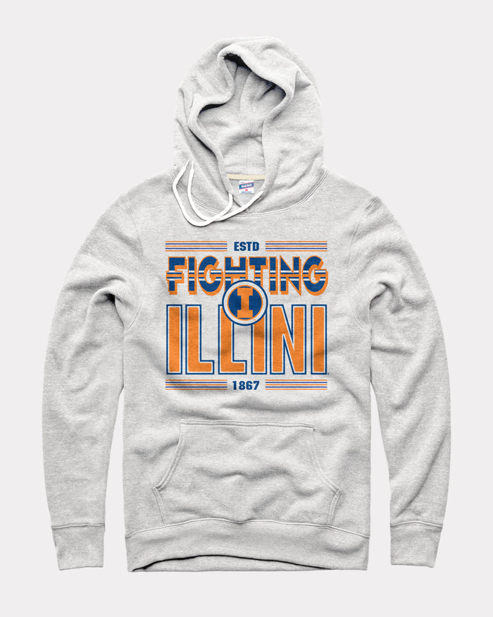 Fighting Illini Est 1867 Ash Hoodie