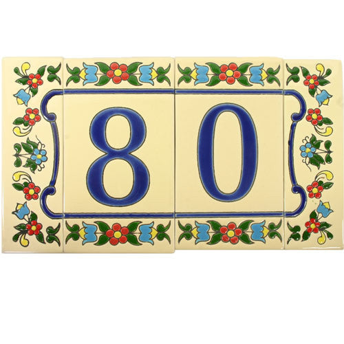 Flores Pequenas Mexican Tile Letters