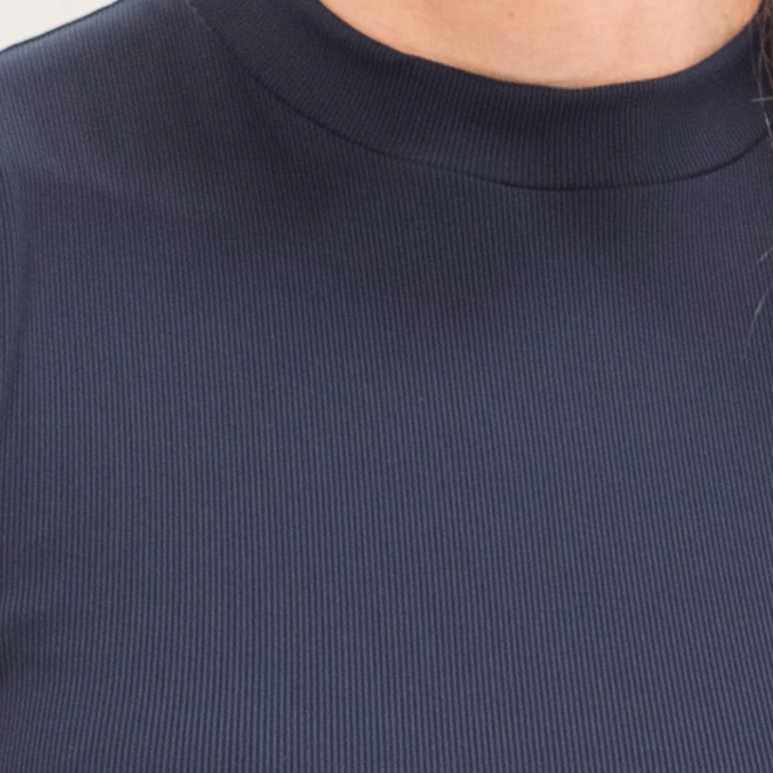 Foray Golf S/L Mock Neck Rib Top