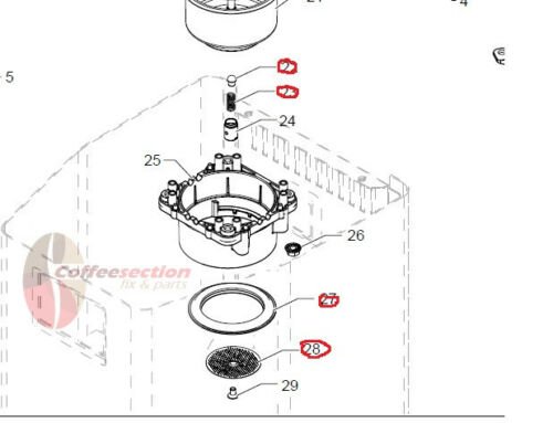 Gaggia Classic V2 replacement parts set Gasket Repair kit Gaggia Parts 11001471 - Coffeesection