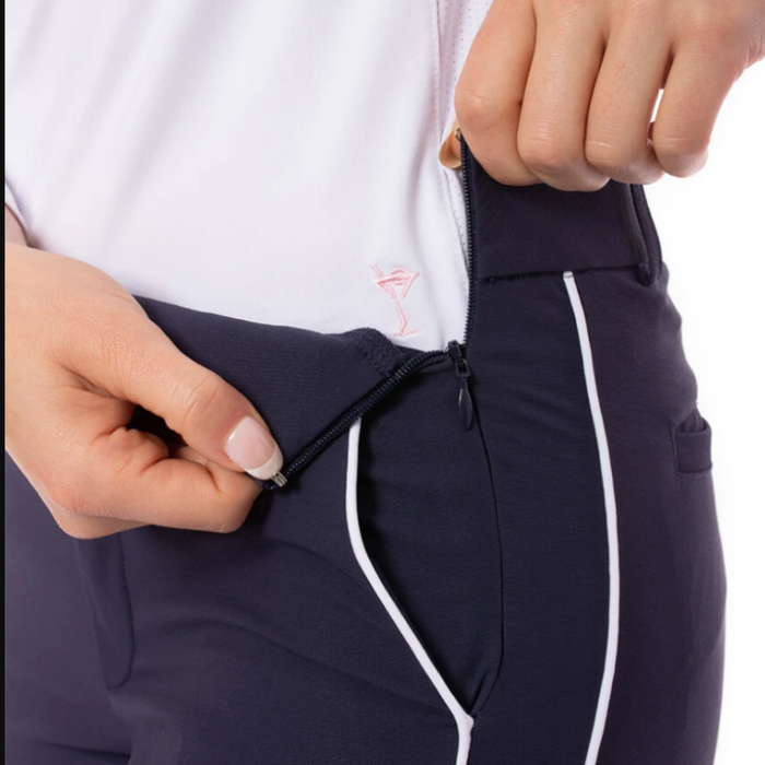 Golftini Ankle Pants - Navy/White Stripe