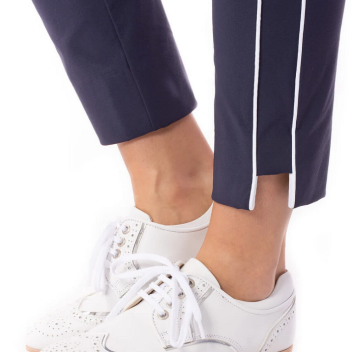 Golftini Ankle Pants - Navy/White Stripe