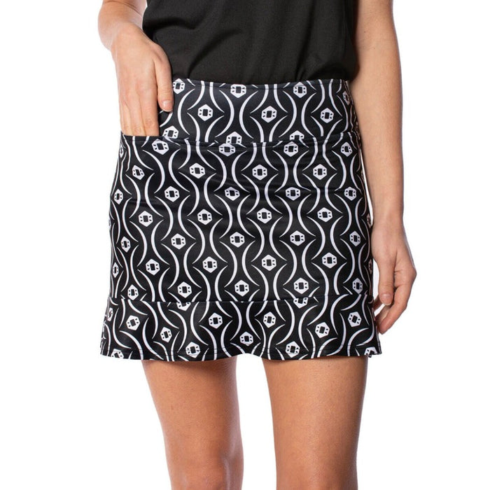 Golftini Confidence Pull-On Skort - Black/White