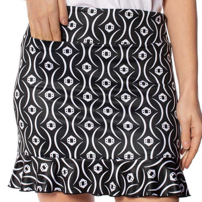 Golftini Confidence Pull-On Skort - Black/White