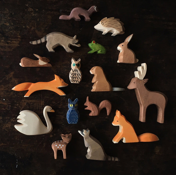 Handcrafted Wooden Sitting Fox