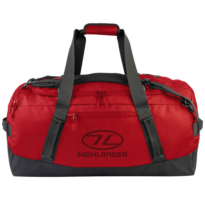 highlander hauler duffel bag 90 litre red