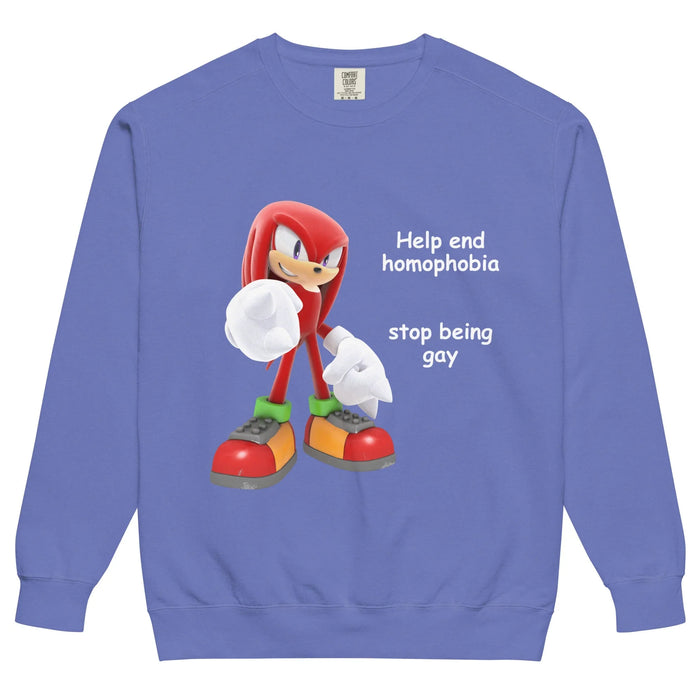 Important PSA Sweatshirt - The high-contrast Crimson Red (#E53A3A) echidna silhouette paired with clean white (#FFFFFF) text against the midnight navy (#2E364A) backdrop.