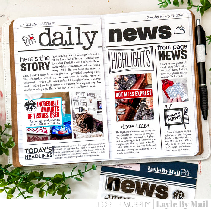In the News 3 - 5x7 Stamp Set