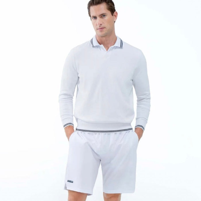 InPhorm Men's Classic V-Neck Sweater - White/Navy